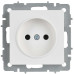 BRITE Розетка 1-местная без заземления с защитными шторками 10А РСш10-2-БрАБ арктический белый IEK