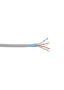 ITK Кабель связи витая пара ШПД F/UTP кат.5E 4 пары solid PVC 305м серый