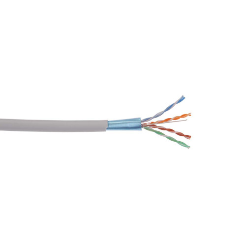 ITK Кабель связи витая пара ШПД F/UTP кат.5E 4 пары solid PVC 305м серый