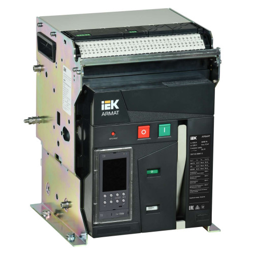 ARMAT AR-A2N TD12 3P F HR Выключатель автоматический воздушный 66кА расцепитель TD 1250А 3P стационарный с аксессуарами ~220-240В: реле отключения, реле включения, моторный привод IEK