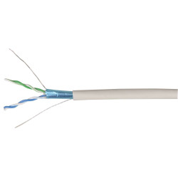 ITK Кабель связи витая пара ШПД F/UTP кат.5E 24AWG 2 пары solid LSZH 500м белый