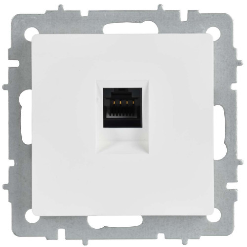 BRITE Розетка компьютерная RJ45 кат.5E РК10-БрАБ арктический белый IEK