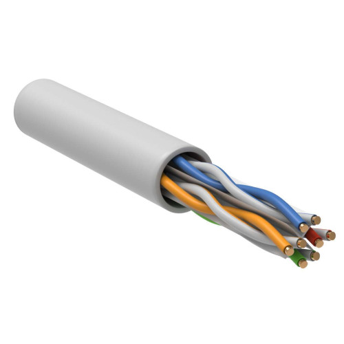 ITK Витая пара U/UTP кат.6 4х2х23AWG solid PVCLS нг(А)-LSLTx белый (305м)