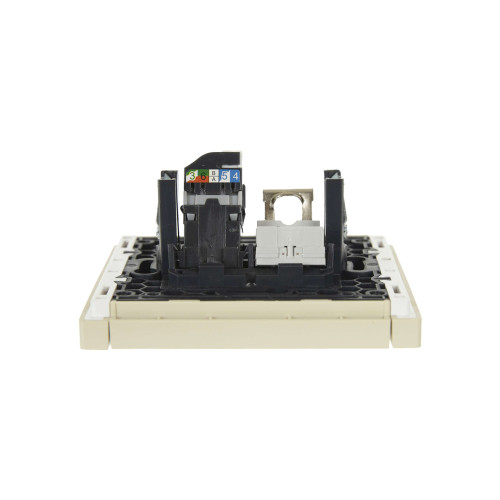 FORTE&PIANO Розетка двойная RJ11+RJ45 кат.5E FP435 ваниль IEK
