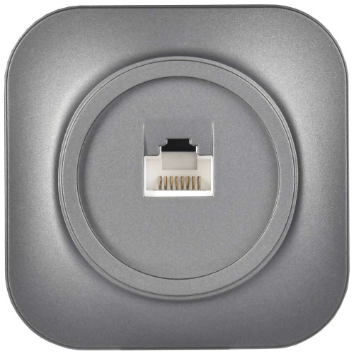 GLORY Розетка для открытой установки компьютерная RJ45 кат.5E РК10-ХСм сталь матовый IEK