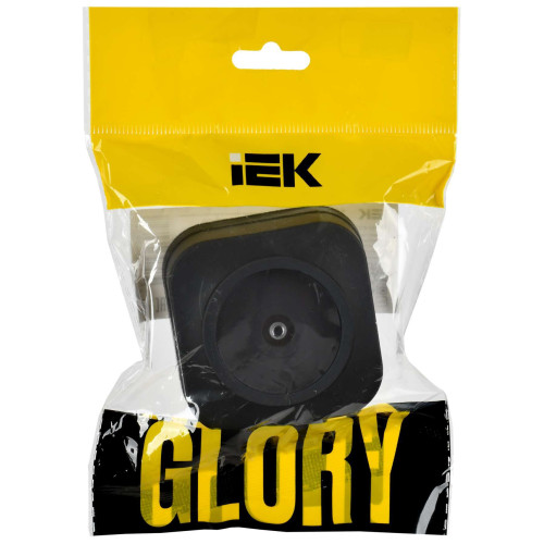 GLORY Розетка для открытой установки TV РТВ20-ХЧм черный матовый IEK