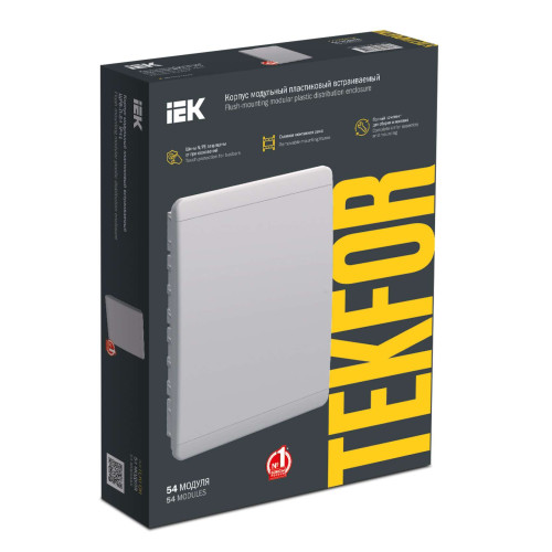 TEKFOR Корпус пластиковый ЩРВ-П-54 IP41 белая дверь IEK