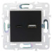 SKANDY Розетка USB A+C 18Вт SK-R13Bl черный IEK