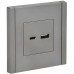 FORTE&PIANO Розетка USB A+C 18Вт FP551 сталь IEK