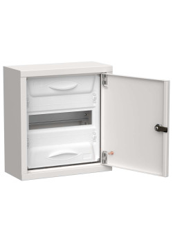 TITAN 5 Корпус металлический ЩРн-12 (1х12) 335х310х140мм IP31 белый (одна дверь) IEK