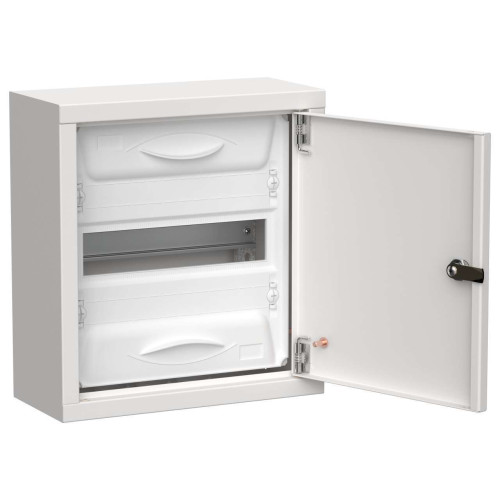 TITAN 5 Корпус металлический ЩРн-12 (1х12) 335х310х140мм IP31 белый (одна дверь) IEK