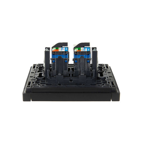 FORTE&PIANO Розетка компьютерная двойная RJ45 кат.6 FP134 черный IEK