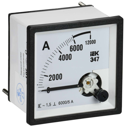 Амперметр Э47 6000/5А класс точности 1,5 72х72мм IEK