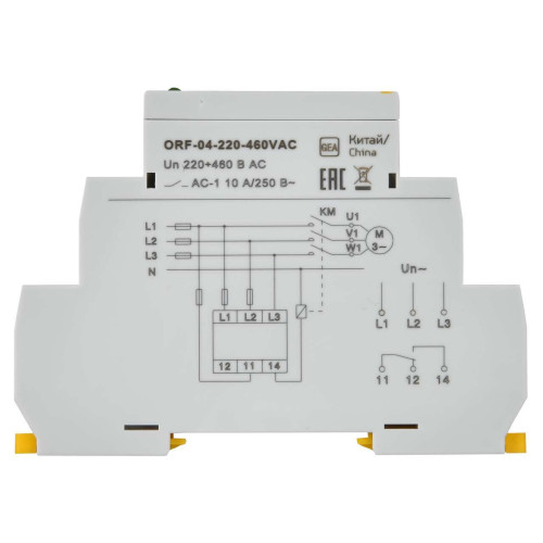 Реле контроля фаз ORF-04 трехфазное 220-460В AC IEK