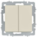 BRITE Выключатель 2-клавишный перекрестный 10А ВС10-2-3-БрКр бежевый IEK BRITE Выключатель 2-клавишный перекрестный 10А ВС10-2-3-БрКр бежевый IEK