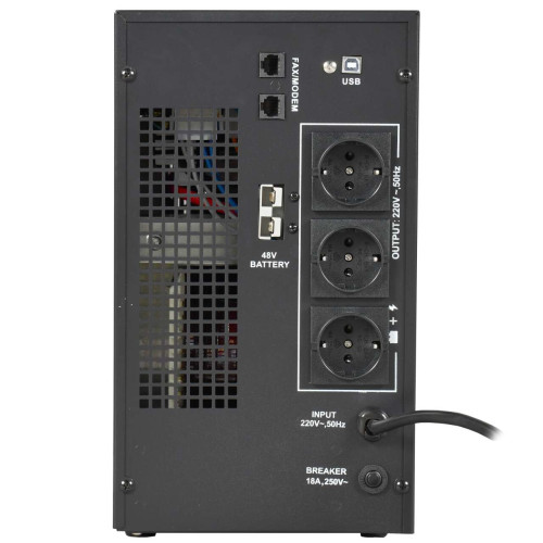ITK ELECTRA LT ИБП однофазный линейно-интерактивный 3кВА/2,4кВт 3хSchuko LCD дисплей 48VDC без АКБ USB RJ45/11
