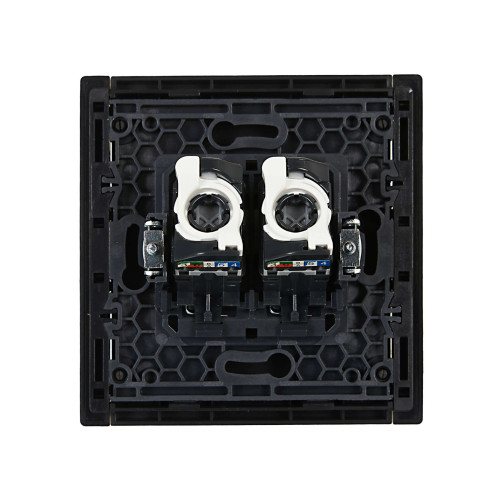 FORTE&PIANO Розетка компьютерная двойная RJ45 кат.5E FP133 черный IEK