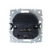BRITE Розетка 1-местная с заземлением с защитными шторками 16А с USB A+C 18Вт РЮш11-1-БрЧ черный IEK BRITE Розетка 1-местная с заземлением с защитными шторками 16А с USB A+C 18Вт РЮш11-1-БрЧ черный IEK