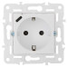 SKANDY Розетка с заземлением с защитными шторками 16А с USB C 18Вт SK-R17W арктический белый IEK