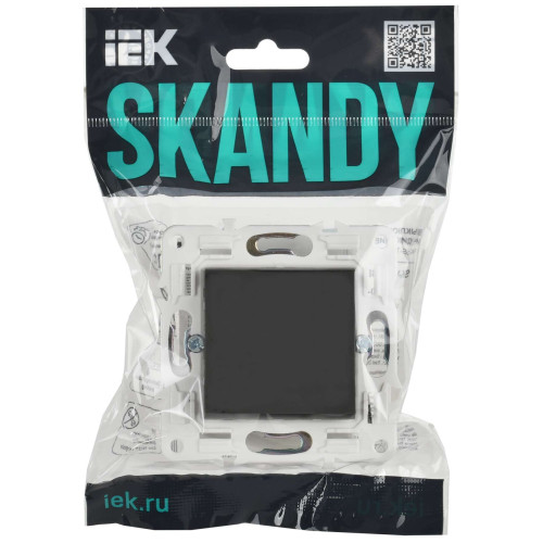 SKANDY Выключатель 1-клавишный кнопочный 10А SK-V14G графит IEK