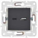 SKANDY Розетка USB A+C 18Вт SK-R13T титан IEK
