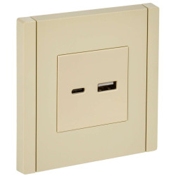 FORTE&PIANO Розетка USB A+C 18Вт FP451 ваниль IEK