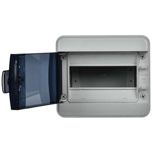 TEKFOR Корпус пластиковый КМПн-8 IP65 черная прозрачная дверь IEK