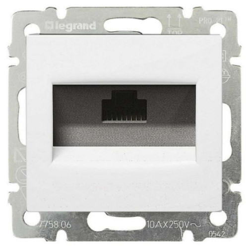 VALENA DIY Розетка телефонная с рамкой RJ11 белый