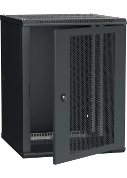 ITK Шкаф настенный LINEA W 12U 600х600мм дверь перфорированная RAL 9005