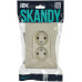 SKANDY Розетка 2-местная без заземления без защитных шторок 10А в сборе SK-R10B бежевый IEK SKANDY Розетка 2-местная без заземления без защитных шторок 10А в сборе SK-R10B бежевый IEK