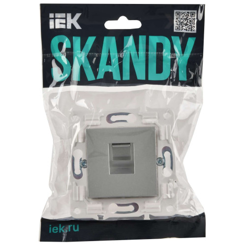 SKANDY Розетка компьютерная RJ45 кат.5E SK-K01S серебряный IEK