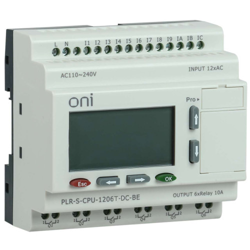 Логическое реле PLR-S. CPU1206(T) 24В DC с экраном ONI