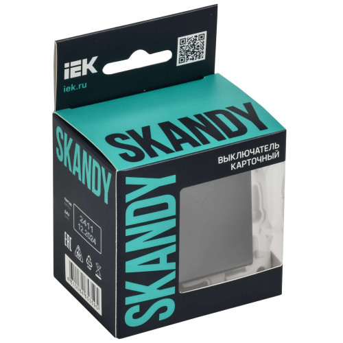 SKANDY Выключатель карточный 30А SK-V15T титан IEK