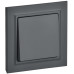 BRITE Выключатель 1-клавишный 10А в сборе ВСР10-1-0-БрГ графит IEK