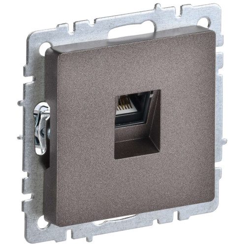 BRITE Розетка компьютерная RJ45 кат.6 РК11-БрТБ темная бронза IEK