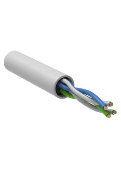 ITK Витая пара U/UTP кат.5E 2х2х24AWG solid PVCLS нг(А)-LSLTx белый (500м)