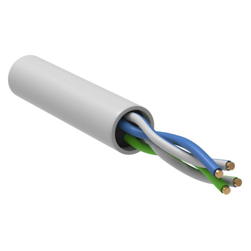 Кабель витая пара U/UTP кат.5E 24AWG 2 пары LSZH INDOOR 1м белый GENERICA