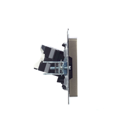 BRITE Розетка компьютерная RJ45 кат.5E РК10-БрШ шампань IEK