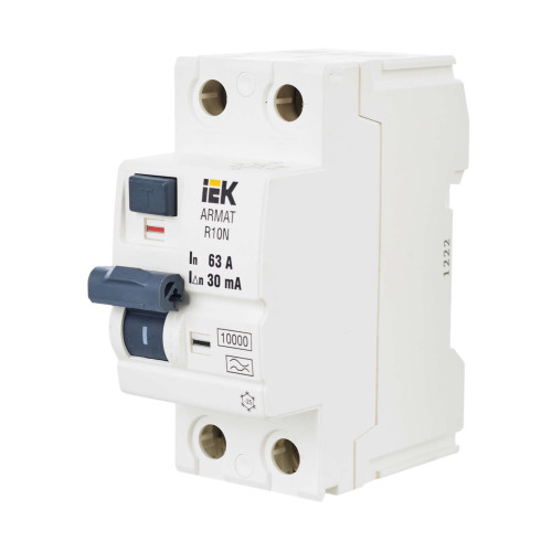 ARMAT Выключатель дифференциального тока R10N 2P 63А 30мА тип A IEK