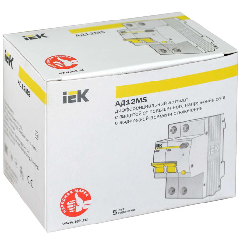 KARAT Дифференциальный автомат АД12MS 2P 20А 100мА тип A IEK