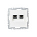 BRITE Розетка компьютерная двойная RJ45 кат.6 РК11-2-БрБ белый IEK BRITE Розетка компьютерная двойная RJ45 кат.6 РК11-2-БрБ белый IEK