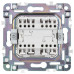 SKANDY Выключатель 2-клавишный с индикацией для отелей 10А SK-V16W арктический белый IEK