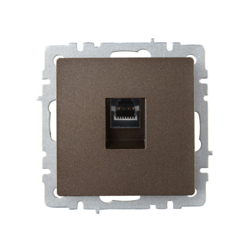 BRITE Розетка компьютерная RJ45 кат.6 РК11-БрТБ темная бронза IEK
