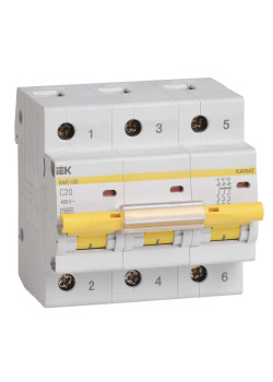 KARAT Автоматический выключатель ВА47-100 3P C 20А 10кА IEK