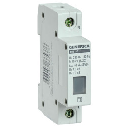 Ограничитель импульсных перенапряжений ОПС1-C 1Р 10/40кА 230В GENERICA
