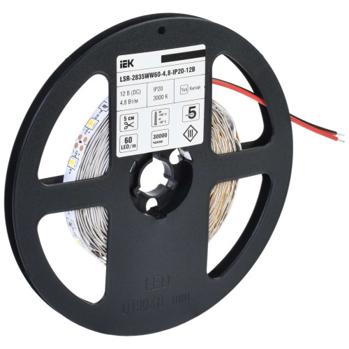 Лента светодиодная 5м LSR-2835WW60-4,8-IP20-12В IEK