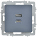 BRITE Розетка USB A+C 45Вт высокоскоростная зарядка РЮ11-2-БрМ маренго IEK BRITE Розетка USB A+C 45Вт высокоскоростная зарядка РЮ11-2-БрМ маренго IEK