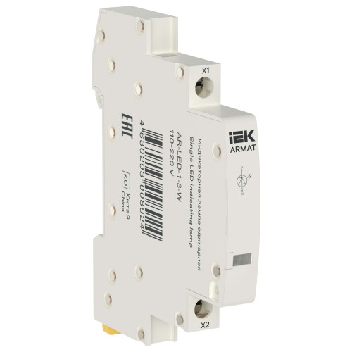 ARMAT Лампа индикаторная одинарная LED 110-220В DC белая IEK