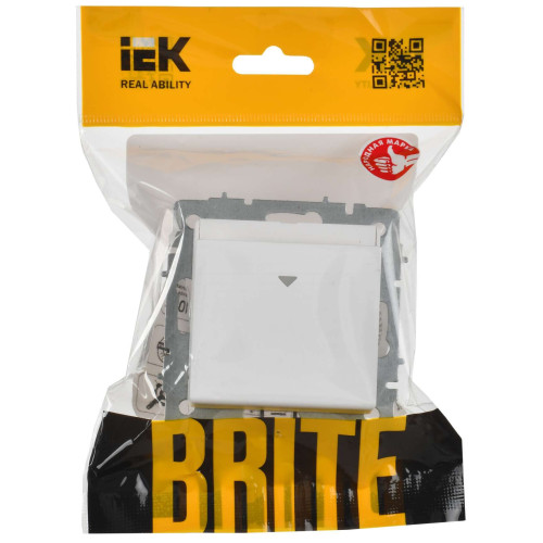 BRITE Выключатель карточный 30А ВС10-1-8-БрАБ арктический белый IEK