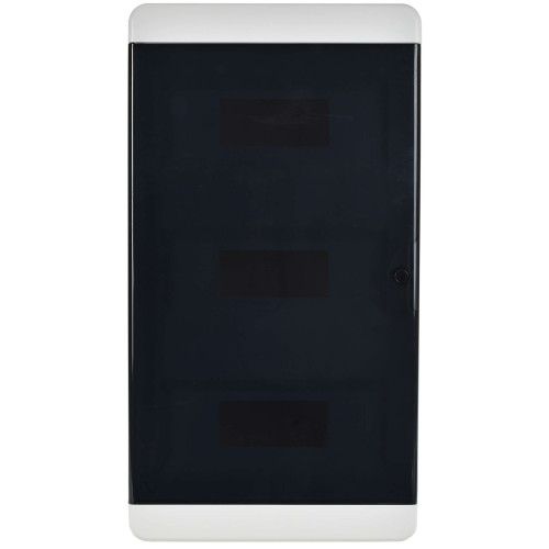 TEKFOR Корпус пластиковый ЩРВ-П-36 IP41 черная прозрачная дверь IEK